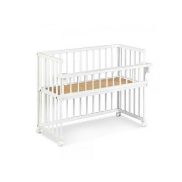 Klups - Patut copii lemn Piccolino Alb 90x40 cm
