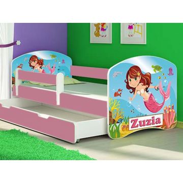 MyKids - Patut tineret Mermaid cu sertar si saltea 160x80