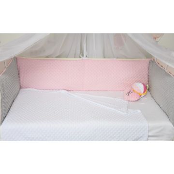 Paturica fermecata - Aparatori clasice minky groase alb gri 360 cm