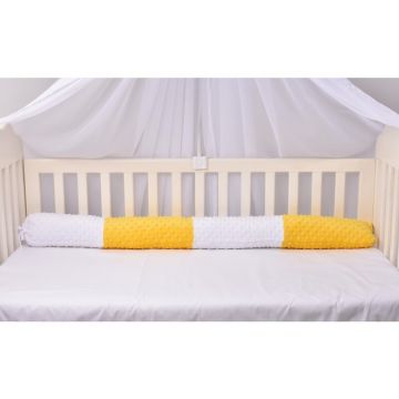 Paturica fermecata - Aparatori tip rulou minky alb galben 120 cm