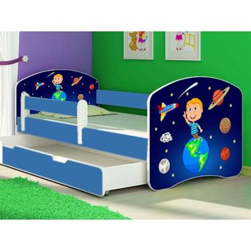 Patut Tineret MyKids Solar System cu Sertar si Saltea 160x80