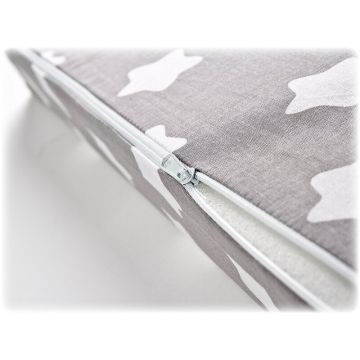 Sensillo - Accesoriu Husa Stelute Pentru perna oblica din Bumbac, Gri