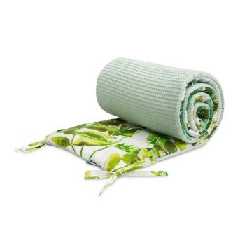 Sensillo - Protectie interioara de bumbac 100% pentru patut VAFA 180x30 cm Eucalipt Menta