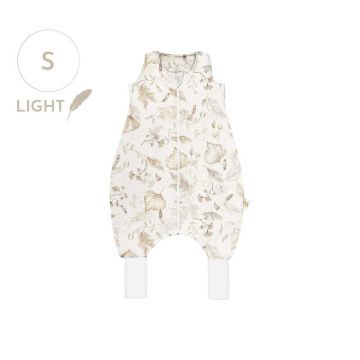 Babysteps - Sac de dormit cu picioare, bumbac muselina 0.5 Tog, Light Boho, S, 1-3 ani