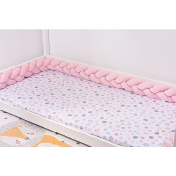 Paturica fermecata - Aparatori impletite Velvet roz 360 cm