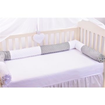 Paturica fermecata - Aparatori tip rulou minky alb gri 240 cm