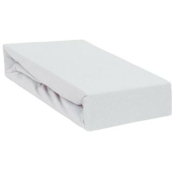 Cearceaf cu elastic, Qmini, Impermeabil, Pentru patut 120x60 cm, Din jerseu, Grey