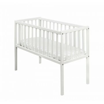 Woodies - Dream Crib - Patut Mic 90 x 40 cm Alb, Din Lemn Masiv