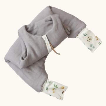 Babyly - Sac de dormit cu picioare, in cu umplutura 2-2.5 Tog, tot parcusul anului, Grey, 74 80, 1-2 ani