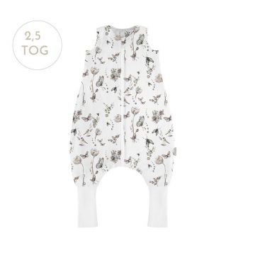 Sac de dormit cu picioare, bumbac cu umplutura 2.5 Tog, tot parcusul anului, Nature, marimea S, 1-2 ani - BabySteps