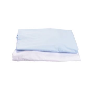Confort family - Set 2 cearsafuri patut 90x50 cm bumbac 100% alb blue