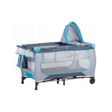 Ecotoys - Patut pliabil accesorizat, Gri