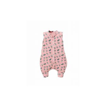 Kidsdecor - Sac de dormit cu picioruse Bunny Pink - 110 cm, 0.8 tog - Primavara