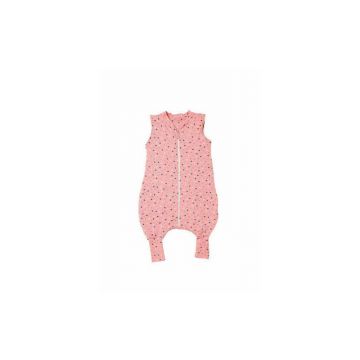 Kidsdecor - Sac de dormit cu picioruse Pink Star - 130 cm, 0.8 tog - Primavara