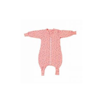Kidsdecor - Sac de dormit cu picioruse si maneci Pink Star - 110 cm, 2 Tog - Iarna