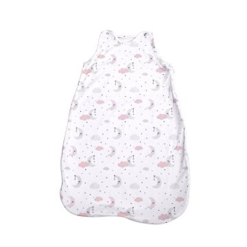 Lorelli - Sac de dormit, primavara/vara, pentru copii cu inaltimea maxima de 95 cm, Pink Moons & Stars