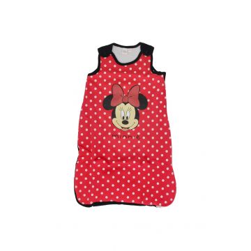 Sac de dormit, iarna, Minnie Mouse, rosu cu buline