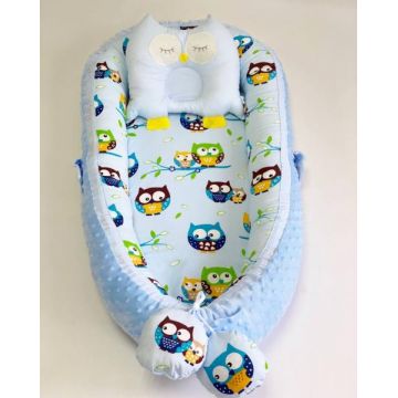 Babynest Plush MyKids 0115 Owls Blue