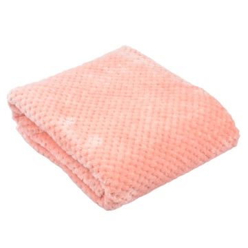 Confort family - Paturica pentru copii baby fleece roz pudra 90x110 cm