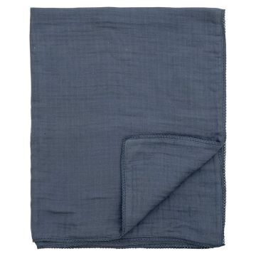 Pătură pentru copii albastră din bumbac 100x80 cm Muslin - Bloomingville Mini