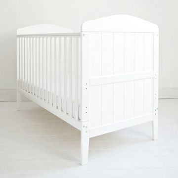 Woodies safe dreams - Patut din lemn masiv, transformabil pentru bebe si junior, Hampton + Saltea Cocos 140 x 70 cm