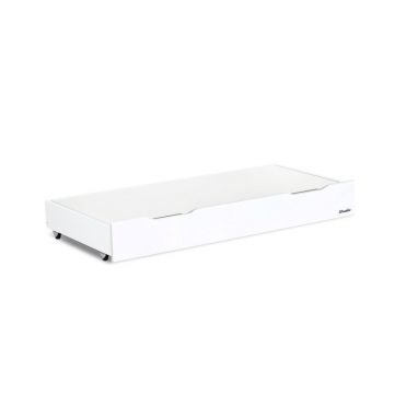 Sertar depozitare cu capac pentru patut copii Woodies 140 A 70 cm, alb