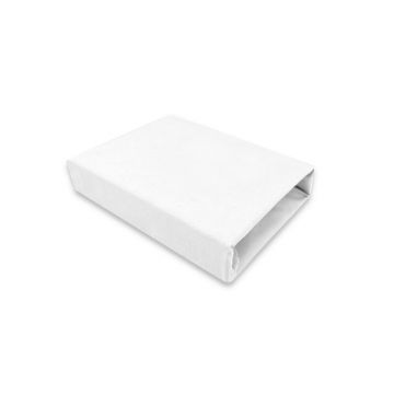 Cearceaf cu elastic Qmini pentru patut 90x40 cm din bumbac jersey White