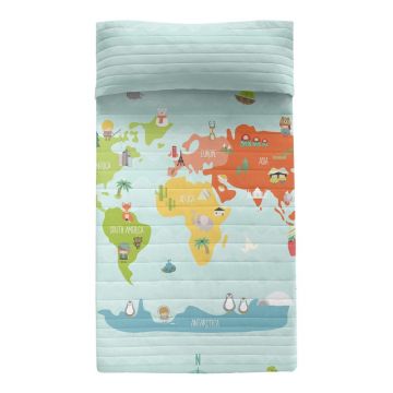 Cuvertură pentru copii din bumbac 260x180 cm World map – Mr. Fox