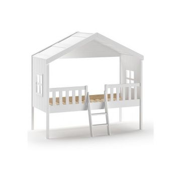 Pat înalt pentru copii în formă de căsuță 90x200 cm Housebed – Vipack
