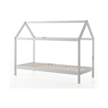 Pat pentru copii 90x200 cm alb cu formă de căsuță Dallas - Vipack
