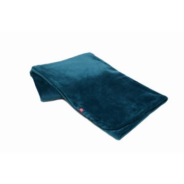 Paturica pufoasa de plus turcoaz KidsDecor din polyester 120x150 cm