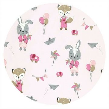 Perna bebelusi Ursulet Qmini multifunctionala 30x23 cm Fox and Rabbit Pink