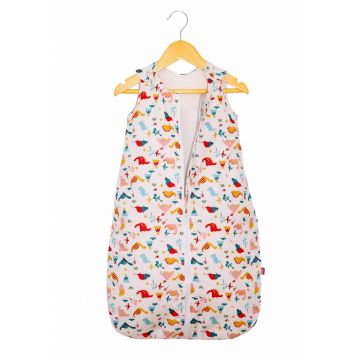 Sac de dormit copii 1 tog KidsDecor Cute Dinosaurs din bumbac 70 cm