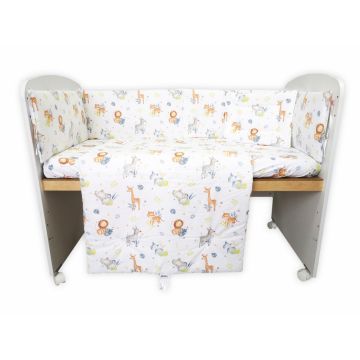 Set lenjerie patut cu 5 piese 120x60 cm Jungle