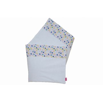 Set protectii patut Splash KidsDecor pentru patut bebelus 60x120 cm din bumbac