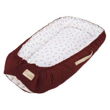 Klups - Suport de dormit Baby Nest din Bumbac, 80x50 cm, Rosu