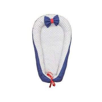 MyKids - Baby Nest din Cocos Dots Blue White