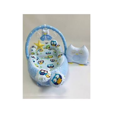 Mykids - Babynest Plush 0115 Owls Blue