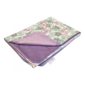 Patura pentru copii Klups Velvet Kids Summer Pink Flowers G013