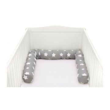 Protectie laterale pentru pat lemn 190 cm Star grey Fillikid