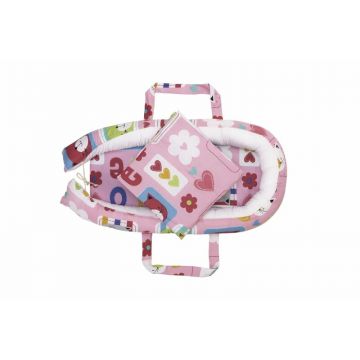 Set Baby Nest Somnart: Cosulet bebelusi + Salteluta 42x84x2cm + Paturica 70x70cm, model Pisicute