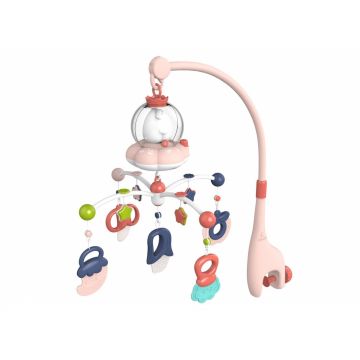 Carusel muzical multifunctional KikkaBoo All in one Pink