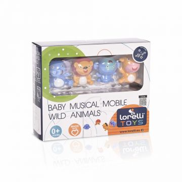 Carusel muzical pentru patut Wild Animals