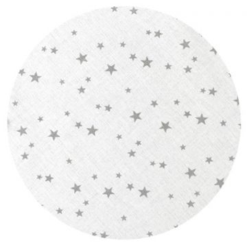 Cearceaf cu elastic MimiNu pentru landou 80x35 cm din bumbac Mini Gray Stars