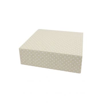Cearceaf Prichindel, patut 120x60 cm, crem cu buline
