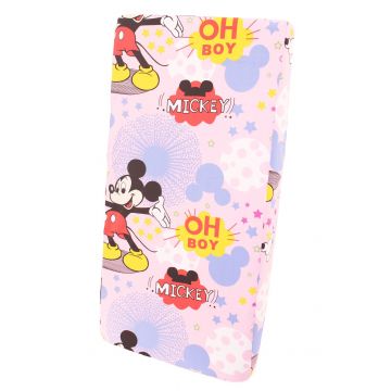 Cearceaf Prichindel, patut 120x60 cm, roz, Minnie si Mickey