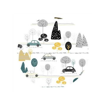 Cosulet bebelus pentru dormit MimiNu Baby Cocoon 75x55 cm Childrens Journey Grey