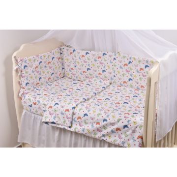 Lenjerie 6 piese patut 120x60 cm bumbac 100% model Fluturasi