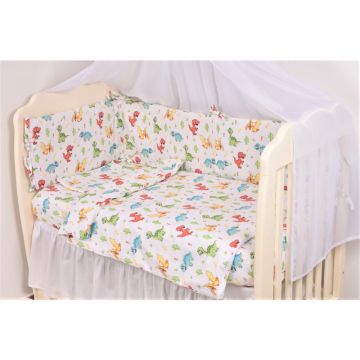 Lenjerie 6 piese patut 120x60 cm bumbac 100% model Rachete