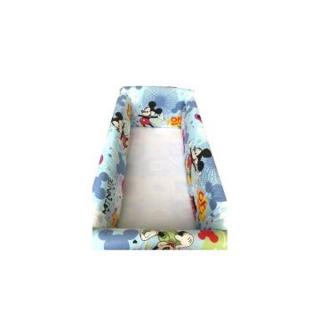 Lenjerie de patut bebelusi 120x60 cm cu aparatori Maxi Mickey Mouse